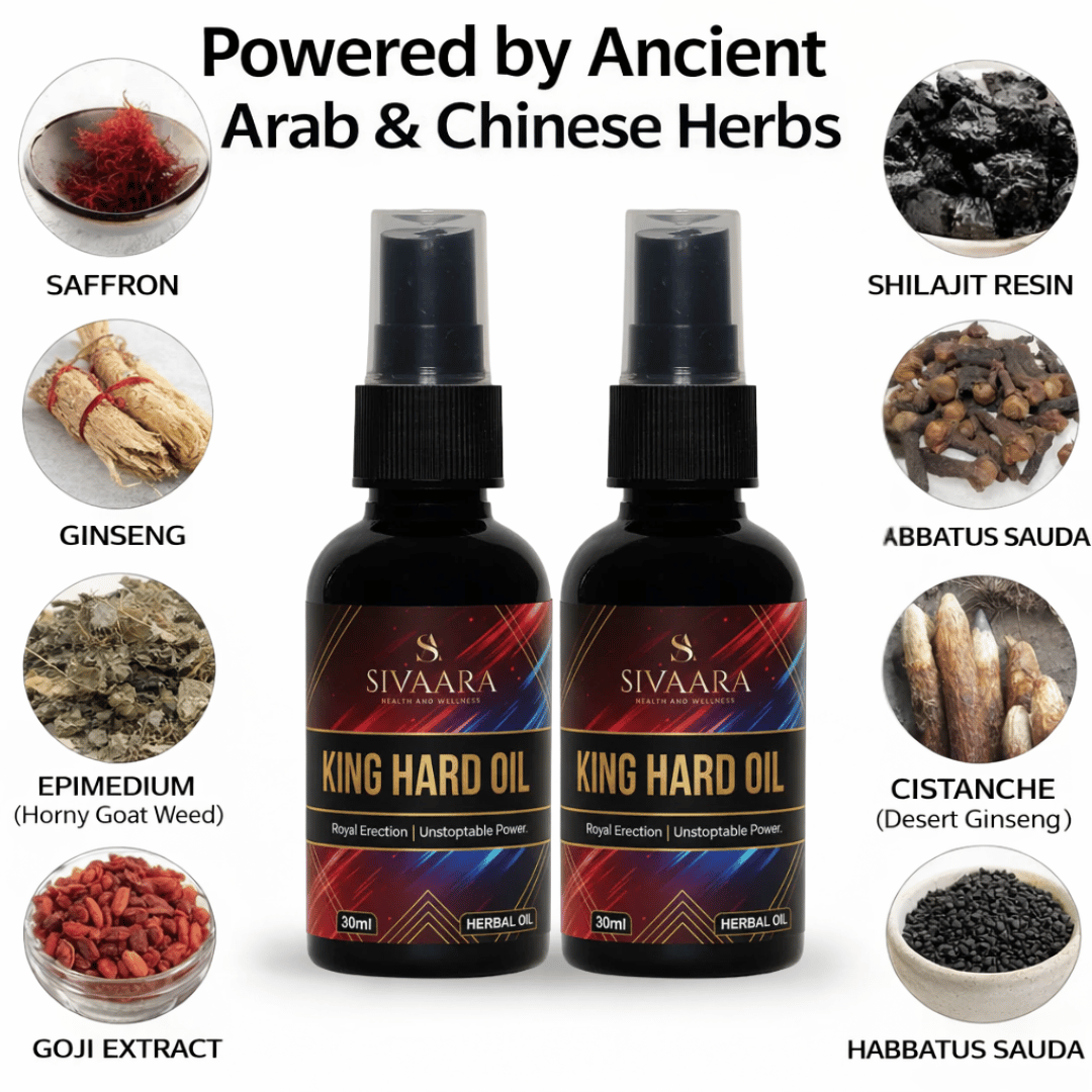 King Hard Oil - 100% results for premature ejaculation, erectile dysfunction, weaker erection etc.